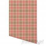 August Grove Hinshaw Milk and Cookies Plaid 4' L x 24" W Peel and Stick Wallpaper Panel NDN14897