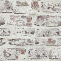 Trent Austin Design Alvara Whitewashed Wall White 33.5' x 22 Brick Wallpaper TRNT4266