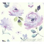 York Wallcoverings Young At Heart Watercolor Blooms 27' L x 27" W Wallpaper Roll WHW4793