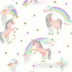 Arthouse Rainbow Unicorn 31.5' x 21.5" Glitter Wallpaper Roll AHOU1072