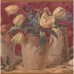 August Grove Billups Tulips in Pots Extra Wide Retro Design 15' L x 10.25'' W Floral and Botanical Wallpaper Border AGTG8376