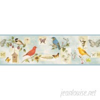 Brewster Home Fashions 15' x 8" Songbird Collage Border Wallpaper BZH6863
