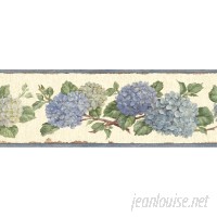 Brewster Home Fashions Borders by Chesapeake Esther Hydrangea Trail 15' x 6 Floral 3D Embossed Border Wallpaper BZH3421