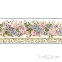 Brewster Home Fashions Borders by Chesapeake Ethel Heirloom Lilacs Trail 15' x 7.75'' Floral 3D Embossed Border Wallpaper BZH3304