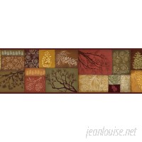 Brewster Home Fashions Borders by Chesapeake Monde Pinecone Branch Collage 15' x 6 Botanical 3D Embossed Border Wallpaper BZH3403