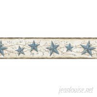 Brewster Home Fashions Countryside June Heritage Tin 15' x 5.7" Star 3D Embossed Border Wallpaper BZH4976