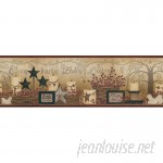 Brewster Home Fashions The Cottage Caring Candles 15' x 6" Wallpaper Border BZH6616