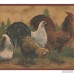 Fleur De Lis Living Dowling Rooster Hen Farmhouse 10.5' L x 180 W Wildlife Wallpaper Border FDLL7931