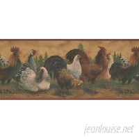 Fleur De Lis Living Dowling Rooster Hen Farmhouse 10.5' L x 180" W Wildlife Wallpaper Border FDLL7931