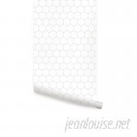 George Oliver Wyche Hexagon Lines 4' L x 24" W Peel and Stick Wallpaper Roll GOLV3931
