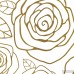 House of Hampton Jhonson Gold Roses 4' L x 24 W Peel and Stick Wallpaper Roll HMPT2152