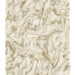 Mercer41 Roddy Marble 16.5' L x 20.5" W Scroll Peel and Stick Wallpaper Roll MCRF4918
