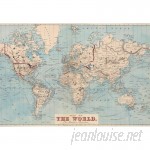 Mercury Row Gilbertson Map of The World Wall Mural MROW8601