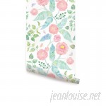 SimpleShapes Spring Garden Flowers Peel and Stick Wallpaper Roll SSHA1168