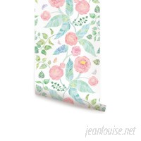 SimpleShapes Spring Garden Flowers Peel and Stick Wallpaper Roll SSHA1168