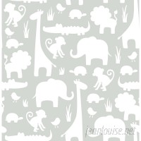 WallPops! Its A Jungle In Here Peel And Stick 18' x 20.5 Wildlife Foiled Wallpaper WPP1801