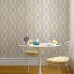 WallPops! Nu 18' x 20.5 Sausalito Taupe / Yellow Peel and Stick Wallpaper WPP2161