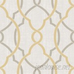 WallPops! Nu 18' x 20.5" Sausalito Taupe / Yellow Peel and Stick Wallpaper WPP2161