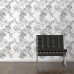 Walls Need Love Sketch Removable 10' x 26 Floral Wallpaper WANL3159