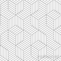 Wrought Studio Rumsey Stripped Hexagon 16.5' L x 20.5 W Geometric Peel and Stick Wallpaper Roll VRKG7656