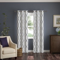 Andover Mills Torr Geometric Semi-Sheer Grommet Single Curtain Panel ANDV1052