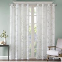Beachcrest Home Gouverneur Nature/Floral Sheer Grommet Single Curtain Panel BCMH2860