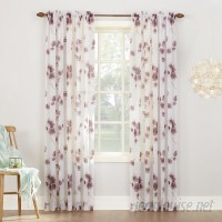 No. 918 Keisha Nature/Floral Sheer Rod Pocket Single Curtain Panel LCTN1086