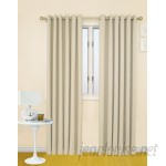 Prestige Home Fashion Solid Blackout Thermal  Grommet Single Curtain Panel PRHF1001