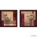 Andover Mills 'Tulip Solitaire' 2 Piece Framed Acrylic Painting Print Set on Glass ANDV2018
