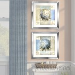 August Grove 'Blue Hydrangea' 2 Piece Framed Graphic Art Print Set AGTG1786