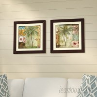 Bay Isle Home 'Palm Coast' 2 Piece Framed Graphic Art Print Set BYIL1275