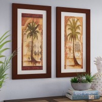 Bay Isle Home 'Tuscan Palm I' 2 Piece Framed Graphic Art Print Set BYIL1202