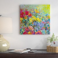East Urban Home Iris Scott - 'Clay Flowers' Painting Print on Canvas ESUR9536