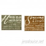 Laurel Foundry Modern Farmhouse 'Herbs and Spices' 2 Piece Textual Art Wall Plaque Set LFMF1416
