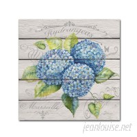 Ophelia Co. 'Blue Hydrangeas' Graphic Art Print on Wrapped Canvas OPHL1796
