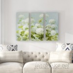Ophelia Co. 'White Hydrangea Garden' Acrylic Painting Print Multi-Piece Image on Wrapped Canvas OPCO4638