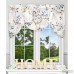 Ellis Curtain Chatsworth Floral Lined Tie-up 50 Window Valance EQK1725