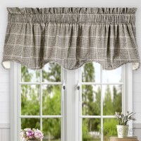 Ellis Curtain Morrison Plaid Cotton Scallop Lined Curtain Valance EQK1675