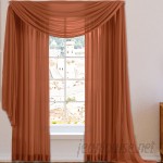 House of Hampton Martinson Sheer Voile Window Scarf Curtain Valance HOHM8130