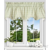Langley Street Brandon Ikat Check Lined Scallop 70" Curtain Valance LGLY7059