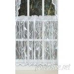 One Allium Way Prevatte Bird Song Sheer Lace Tier Pair Kitchen Curtain ONAW4951