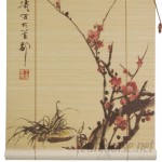 Oriental Furniture Sakura Blossom Roll-Up Shade OFN2268