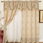 Astoria Grand Anderle Jacquard Floral/Flower Semi-Sheer Rod Pocket Single Curtain Panel ATGD4960
