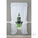 August Grove Finnell Wide Ruffled Prisilla Solid Sheer Rod Pocket Curtain Panels EQK1737