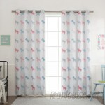 Best Home Fashion, Inc. Pastel Wildlife Blackout Thermal Grommet Curtain Panels BEHF1285
