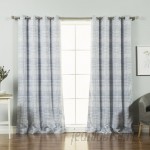 Best Home Fashion, Inc. Sketched Grid Plaid and Check Blackout Thermal Grommet Curtain Panels BEHF1265