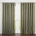 Best Home Fashion, Inc. Wide Width Damask Jacquard Grommet Curtain Panels BEHF1015