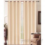 BHPNY Sally Carmen Solid Semi-Sheer Grommet Single Curtain Panel SIEL1030