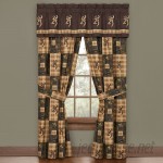 Browning Country Patchwork Rod Pocket Curtain Panels BRW1314