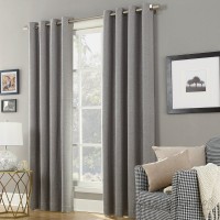 Sun Zero Baxter Home Theater Grade Extreme Solid Max Blackout Thermal Grommet Single Curtain Panel SUNZ1272